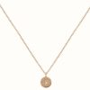 Jewelry Radley Jewellery | Radley Jewellery Disc Pendant Necklace | Rose Gold-Plated | Crystal Set