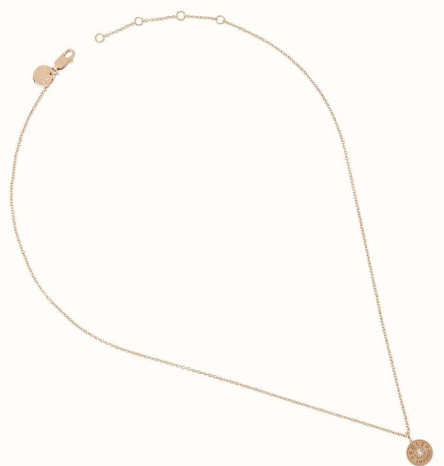 Jewelry Radley Jewellery | Radley Jewellery Disc Pendant Necklace | Rose Gold-Plated | Crystal Set