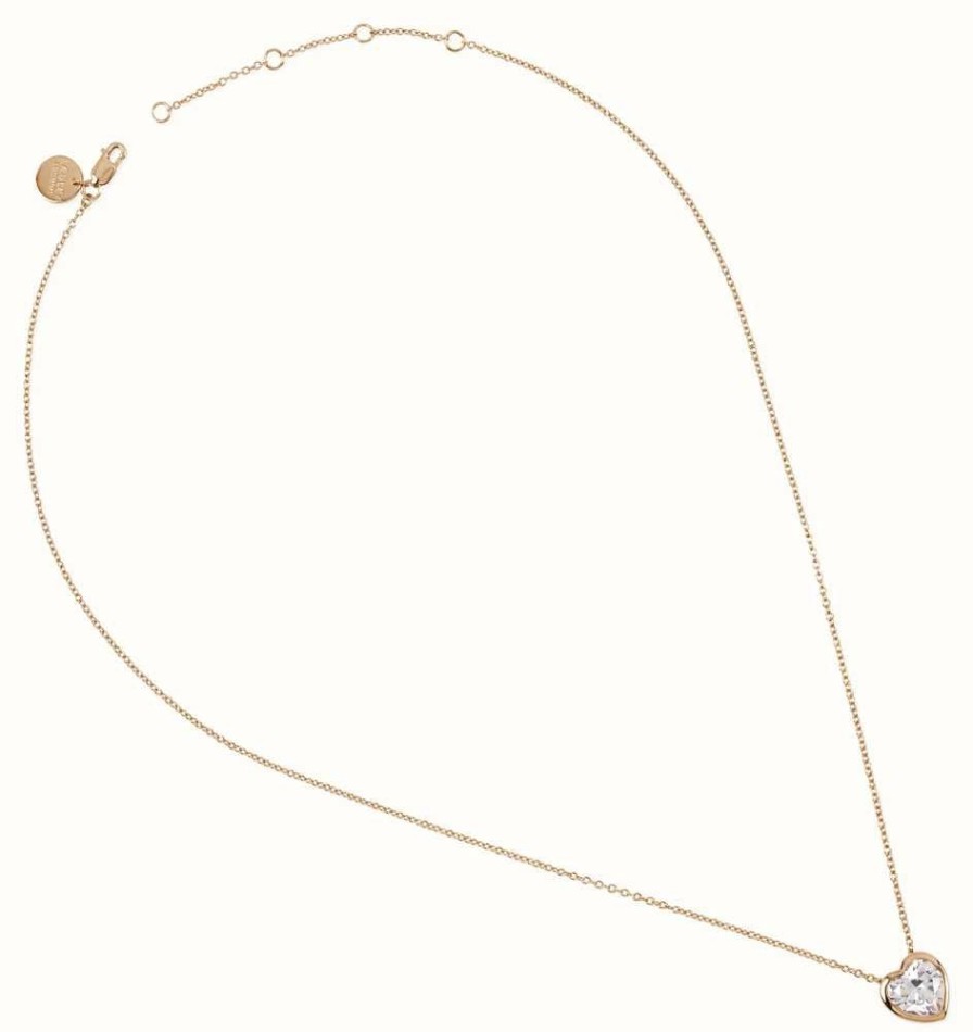 Jewelry Radley Jewellery | Radley Jewellery Crystal Heart Pendant Necklace | Rose Gold Plated