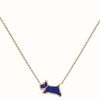 Jewelry Radley Jewellery | Radley Jewellery Blue Dog Necklace | Rose Gold Tone