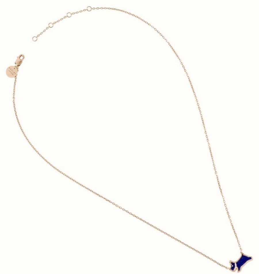 Jewelry Radley Jewellery | Radley Jewellery Blue Dog Necklace | Rose Gold Tone