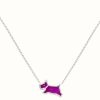 Jewelry Radley Jewellery | Radley Jewellery Dog Logo Pendant Necklace | Silver Tone | Pink