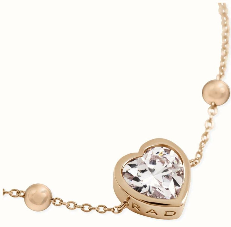 Jewelry Radley Jewellery | Radley Jewellery Crystal Heart Bracelet | Rose Gold Plated