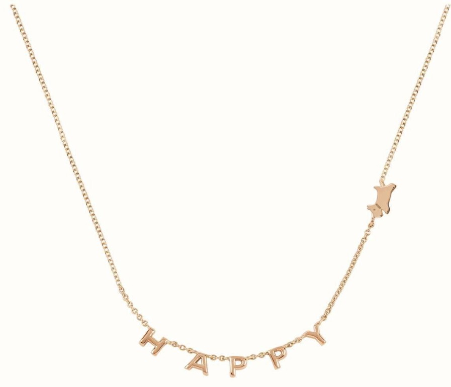 Jewelry Radley Jewellery | Radley Jewellery Happy Necklace | Rose Gold Tone