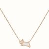 Jewelry Radley Jewellery | Radley Jewellery Dog Logo Pendant Necklace | Rose Gold Tone | Crystal Set