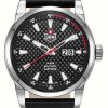 Men'S JDM Military | Jdm Military Foxtrot (45Mm) Black Dial / Black Leather