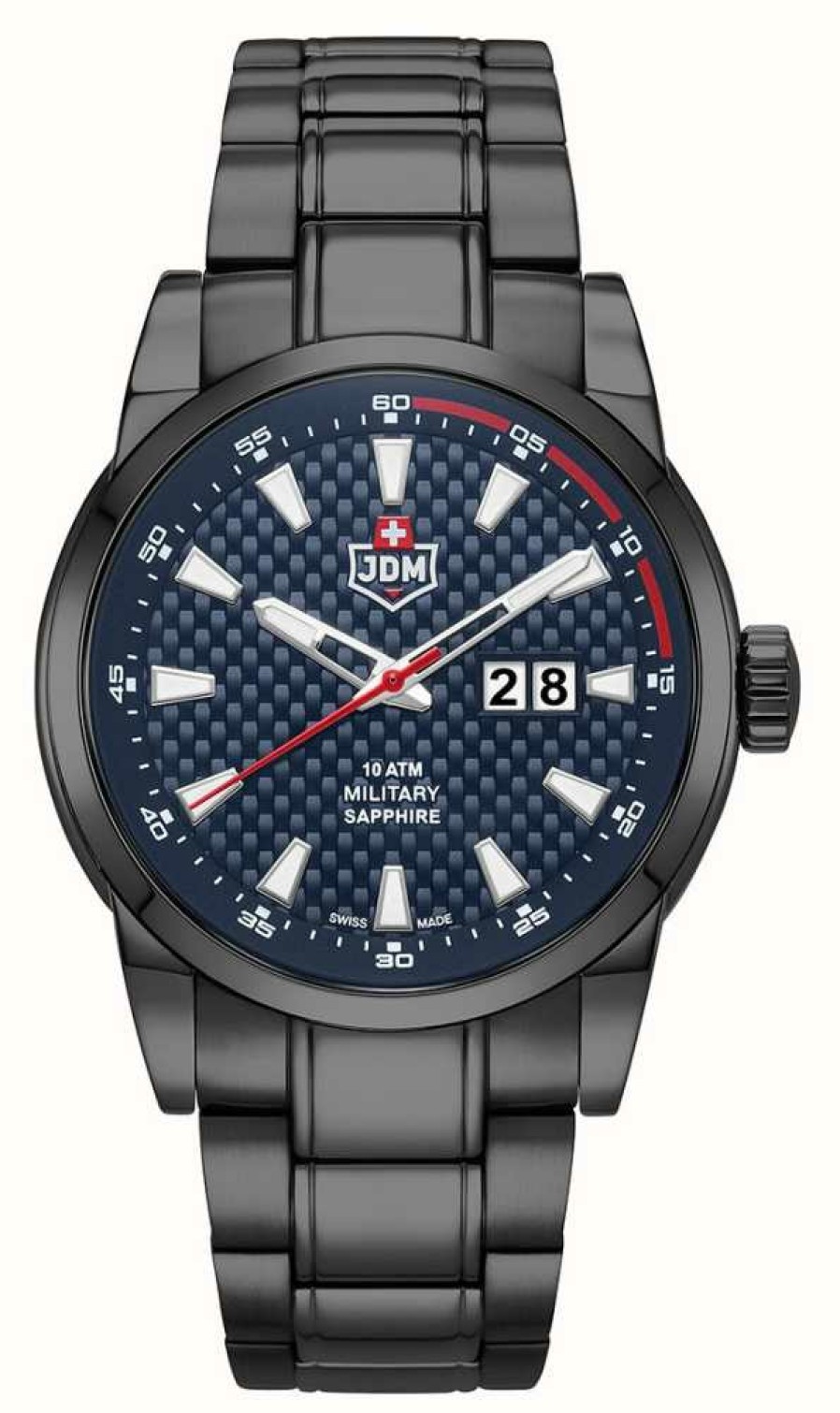 Men'S JDM Military | Jdm Military Foxtrot (45Mm) Blue Dial / Black Pvd Stainless Steel