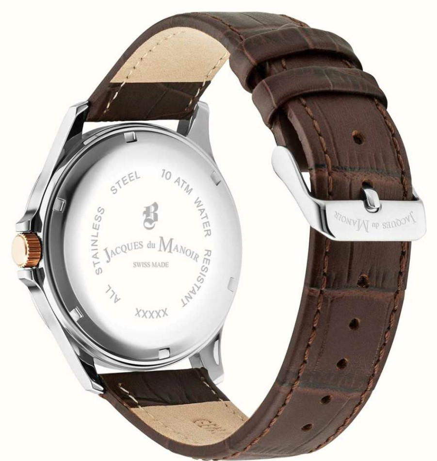 Men'S JDM Military | Jdm Military Alpha I (40Mm) White Dial / Brown Leather