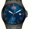 Men'S JDM Military | Jdm Military Alpha I (40Mm) Blue Dial / Black Pvd Steel