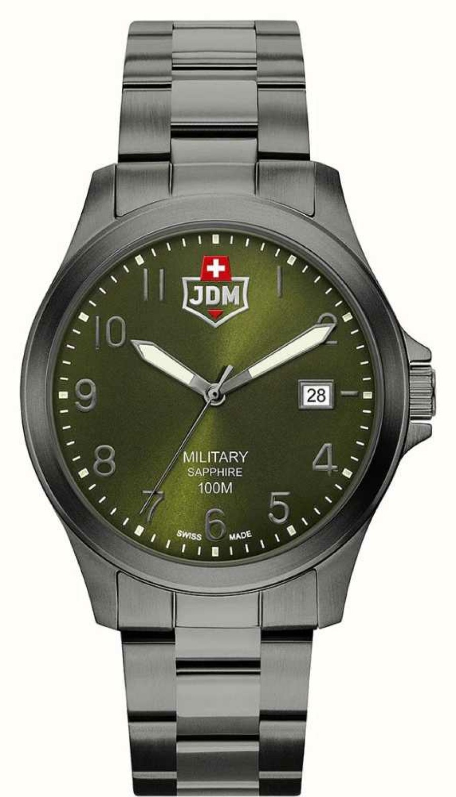 Men'S JDM Military | Jdm Military Alpha I (40Mm) Green Dial / Black Pvd Steel