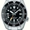 Men'S Seiko | Seiko Prospex 'Dark Depths' Automatic Traveller Gmt Stainless Steel Bracelet