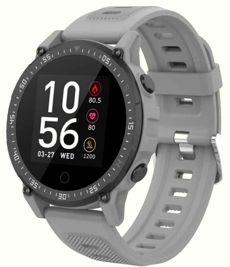 Men'S Reflex Active | Reflex Active Series 05 Sport Multi-Function Smartwatch (46Mm) Digital Dial / Grey Silicone