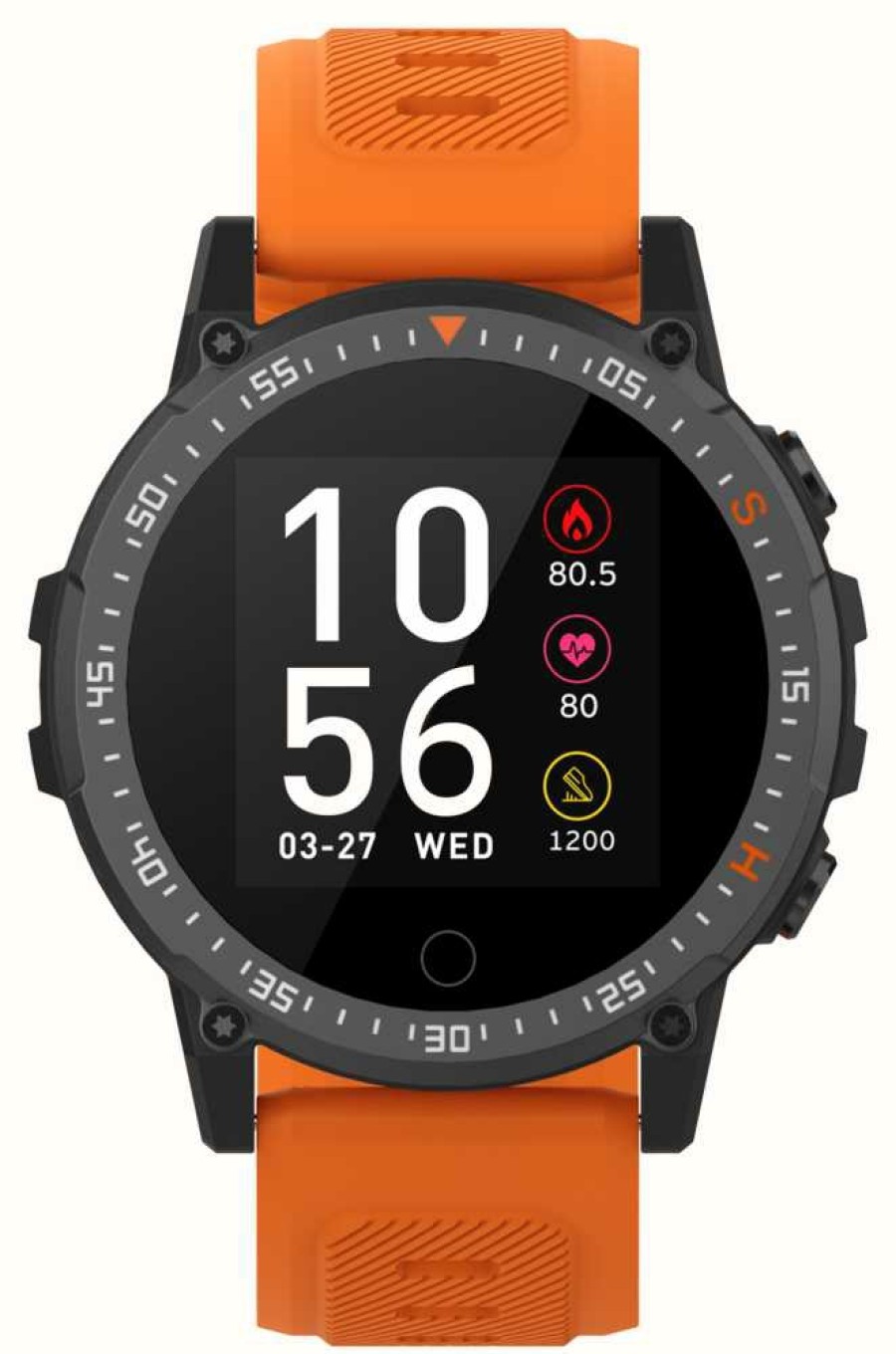 Men'S Reflex Active | Reflex Active Series 05 Sport Multi-Function Smartwatch (46Mm) Digital Dial / Orange Silicone