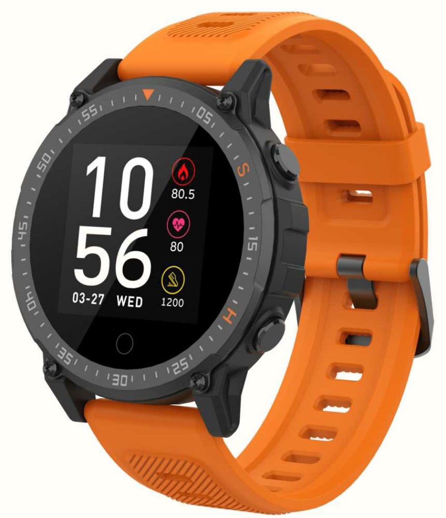 Men'S Reflex Active | Reflex Active Series 05 Sport Multi-Function Smartwatch (46Mm) Digital Dial / Orange Silicone