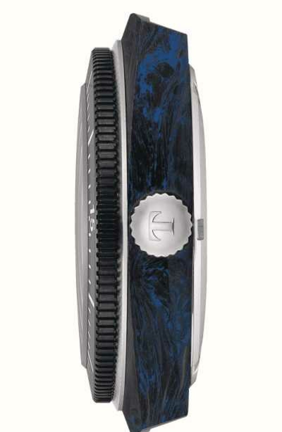 Men'S Tissot | Tissot Sideral S Powermatic 80 (41Mm) Black Dial / Blue Rubber Strap