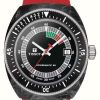 Men'S Tissot | Tissot Sideral S Powermatic 80 (41Mm) Black Dial / Red Rubber Strap