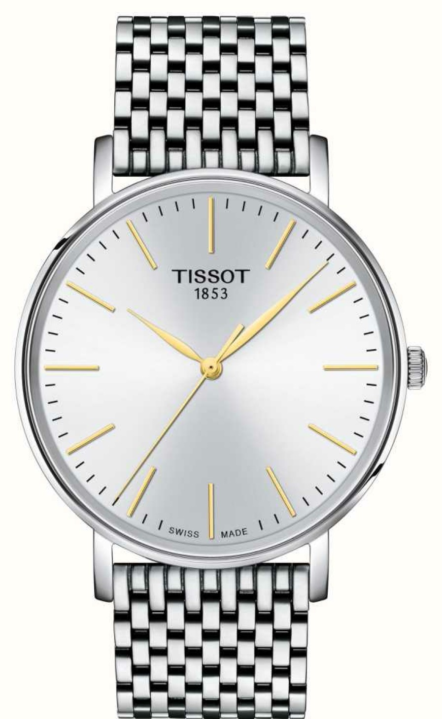 Men'S Tissot | Tissot Everytime Quartz Gent (40Mm) Silver Dial / Stainless Steel