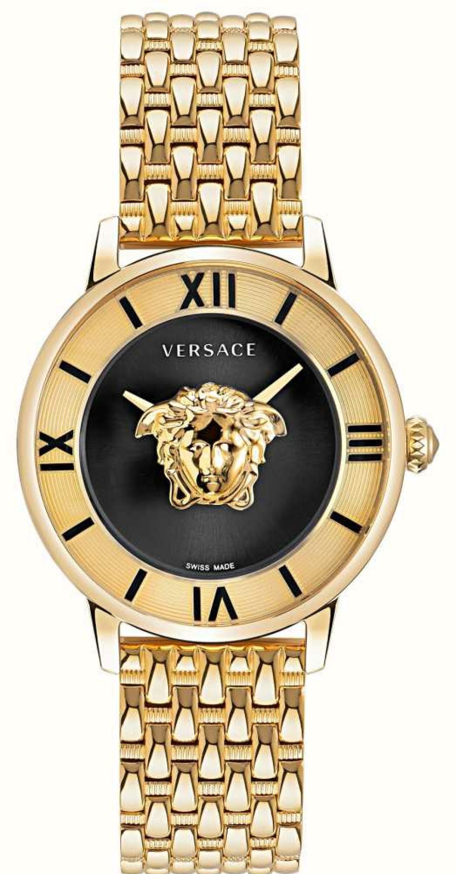 Women'S Versace | Versace La Medusa (38Mm) Black Dial / Gold Pvd Stainless Steel