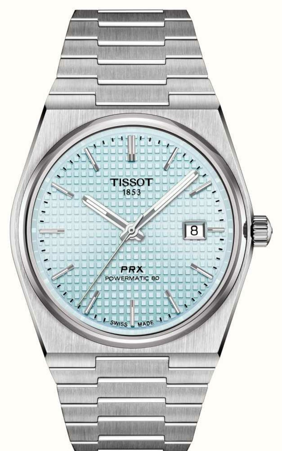 Men'S Tissot | Tissot Men'S Prx Ice Blue Powermatic 80 40Mm Case