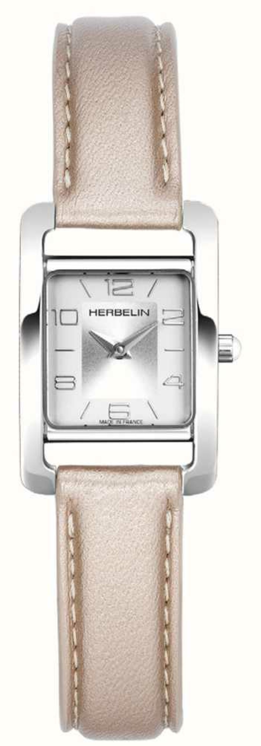 Women'S Herbelin | Herbelin V Avenue | Silver Dial | Blush Leather Strap