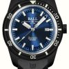 Men'S Ball Watch Company | Ball Watch Company Engineer Ii Skindiver Heritage Chronometer Limited Edition (42Mm) Blue Dial / Black Rubber