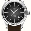 Men'S Ball Watch Company | Ball Watch Company Trainmaster Legend | 40Mm | Limited Edition | Black Dial | Brown Leather Strap