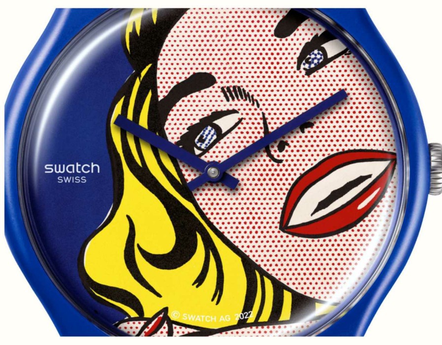 Men'S Swatch | Swatch Moma | Girl By Roy Lichtenstein, The Watch