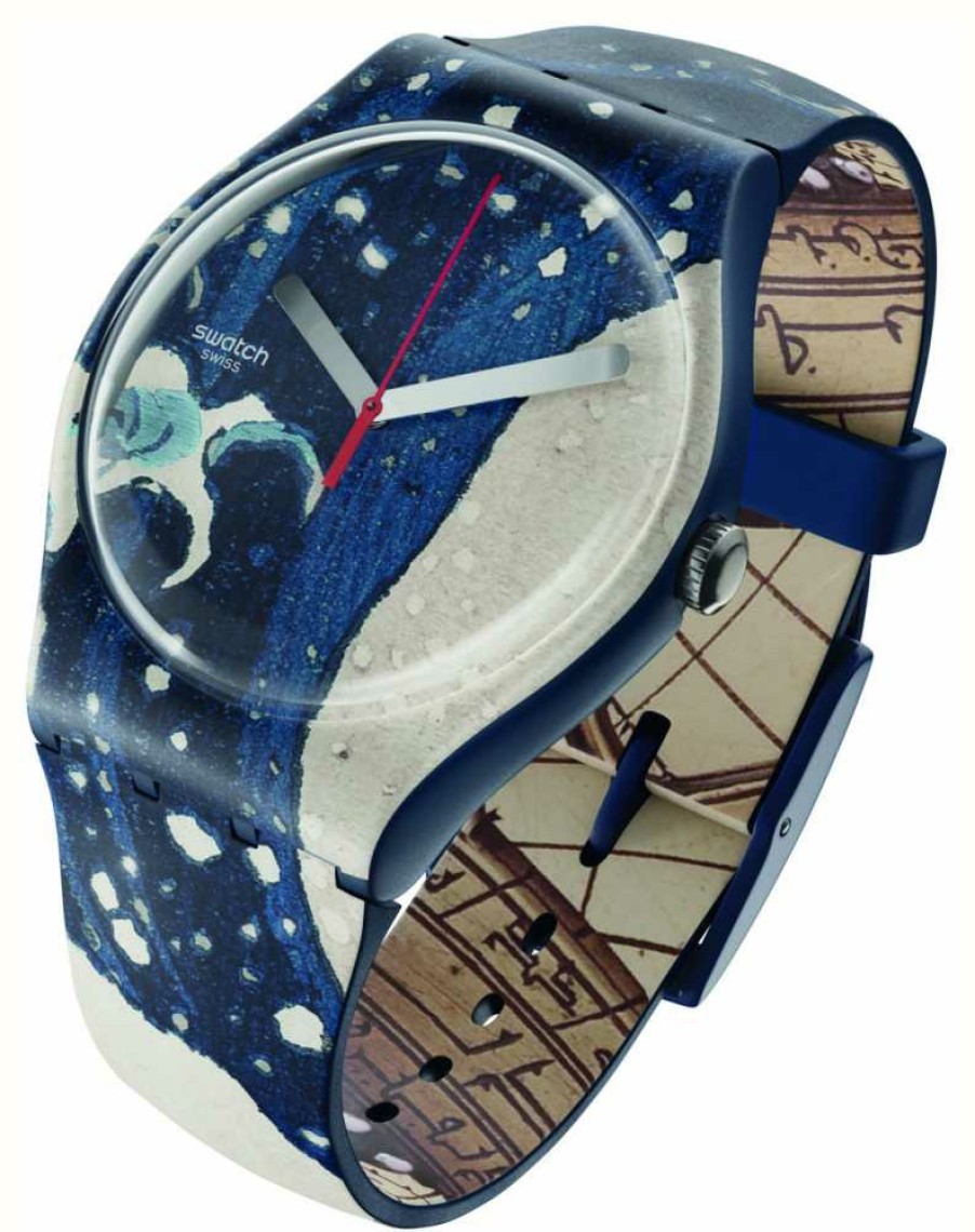 Men'S Swatch | Swatch Louvre Abu Dhabi | The Great Wave By Hokusai & Astrolabe