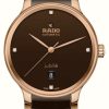 Men'S RADO | Rado Centrix Diamonds Automatic (39.5Mm) Brown Dial / Brown High-Tech Ceramic & Pvd Stainless Steel