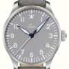 Men'S Laco | Laco Augsburg Grau 42 | Grey Dial | Grey Leather Strap