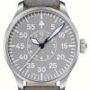 Men'S Laco | Laco Aachen Grau 42 | Grey Dial | Grey Leather Strap