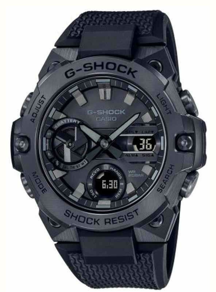 Men'S Casio | Casio G-Shock G-Steel Black On Black B400 Series