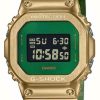 Men'S Casio | Casio G-Shock 5600 Series Emerald Gold