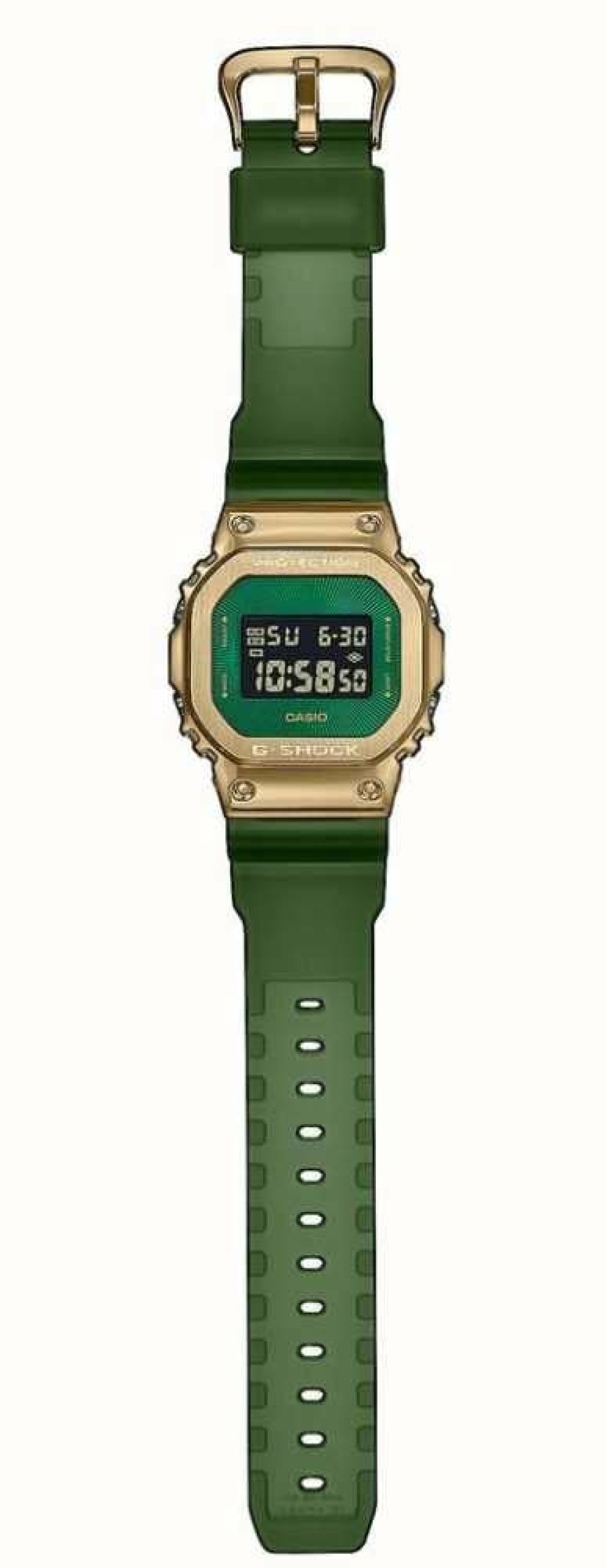 Men'S Casio | Casio G-Shock 5600 Series Emerald Gold