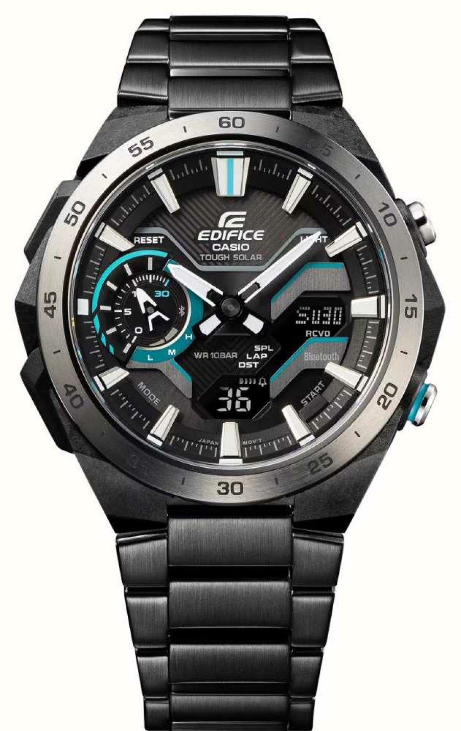 Men'S Casio | Casio Edifice Windflow (48.2Mm) Black Dial / Black Ion Plated Stainless Steel