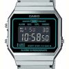 Women'S Casio | Casio Vintage Retro Alarm Chronograph / Stainless Steel Bracelet