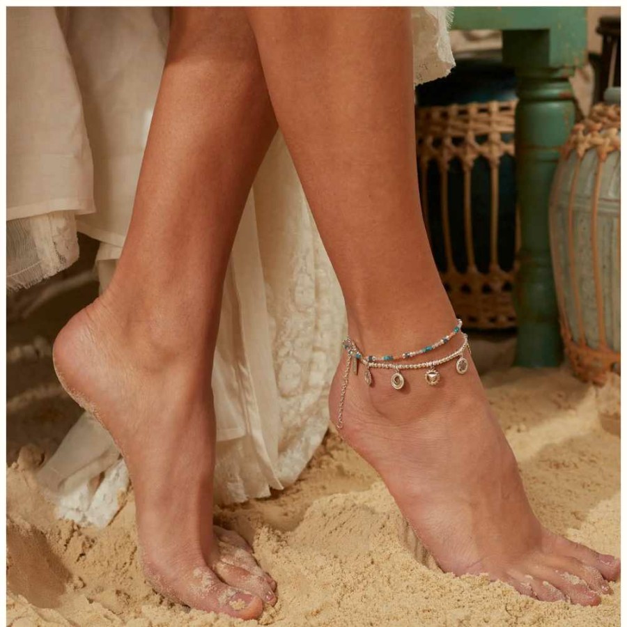 Jewelry ChloBo Jewellery | Chlobo Blissful Freedom Anklet | Sterling Silver | Coloured Beads