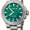 Men'S ORIS | Oris X Bracenet Aquis Date Automatic (43.5Mm) Recycled Dial / Stainless Steel Bracelet