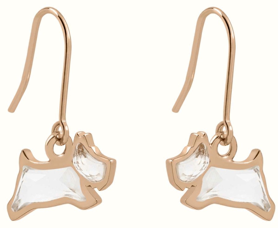 Jewelry Radley Jewellery | Radley Jewellery Dangle Earrings | Rose Gold Plated | Crystal Dogs