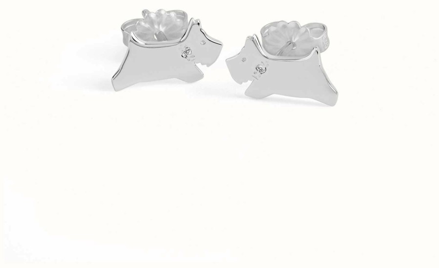 Jewelry Radley Jewellery | Radley Jewellery Hatton Gardens Jumping Dog Stud Earrings | Sterling Silver