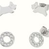 Jewelry Radley Jewellery | Radley Jewellery Set Of 2 Stud Earrings | Sterling Silver | Crystal Set