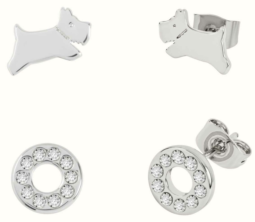 Jewelry Radley Jewellery | Radley Jewellery Set Of 2 Stud Earrings | Sterling Silver | Crystal Set