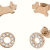 Jewelry Radley Jewellery | Radley Jewellery Set Of 2 Pairs Of Earrings | Rose Gold Plated | Crystal Set