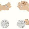 Jewelry Radley Jewellery | Radley Jewellery Set Of 2 Pairs Of Stud Earrings | Rose Gold Plated | Crystal Set