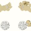 Jewelry Radley Jewellery | Radley Jewellery Set Of 2 Pairs Of Stud Earrings | Gold Plated | Crystal Set