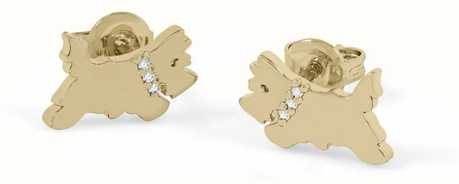 Jewelry Radley Jewellery | Radley Jewellery Set Of 2 Pairs Of Stud Earrings | Gold Plated | Crystal Set