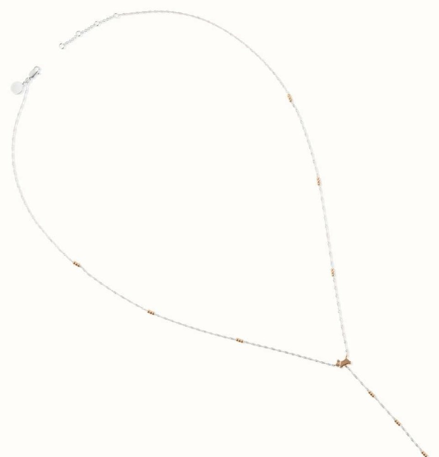 Jewelry Radley Jewellery | Radley Jewellery Drop Detail Necklace | Two Tone | Rose Gold Sterling Silver