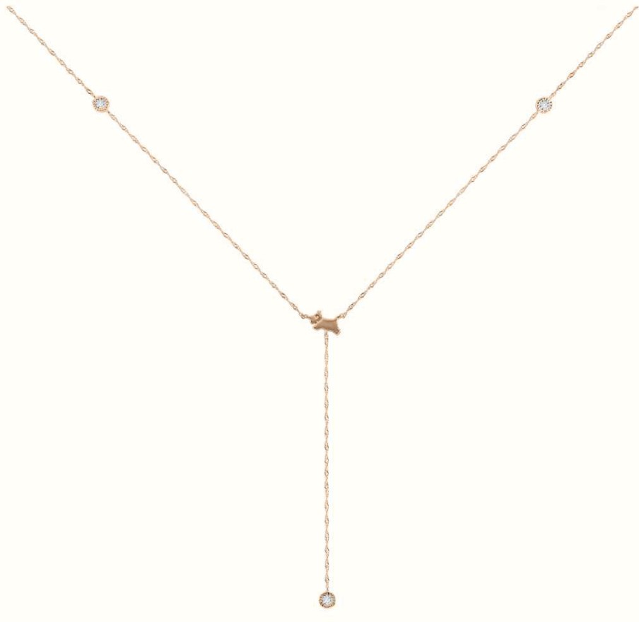 Jewelry Radley Jewellery | Radley Jewellery Drop Detail Necklace | Rose Gold Plated | Crystal Set