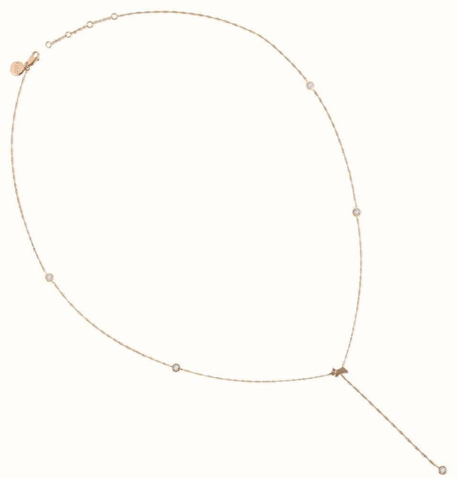 Jewelry Radley Jewellery | Radley Jewellery Drop Detail Necklace | Rose Gold Plated | Crystal Set