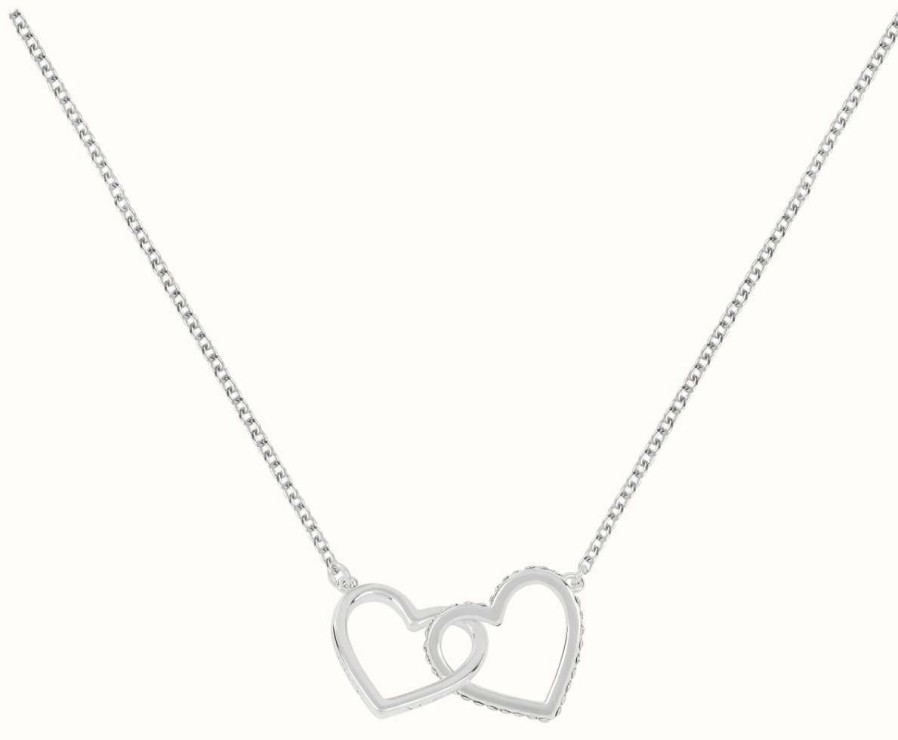 Jewelry Radley Jewellery | Radley Jewellery Interlinking Hearts Pendant Necklace | Sterling Silver | Crystal Set